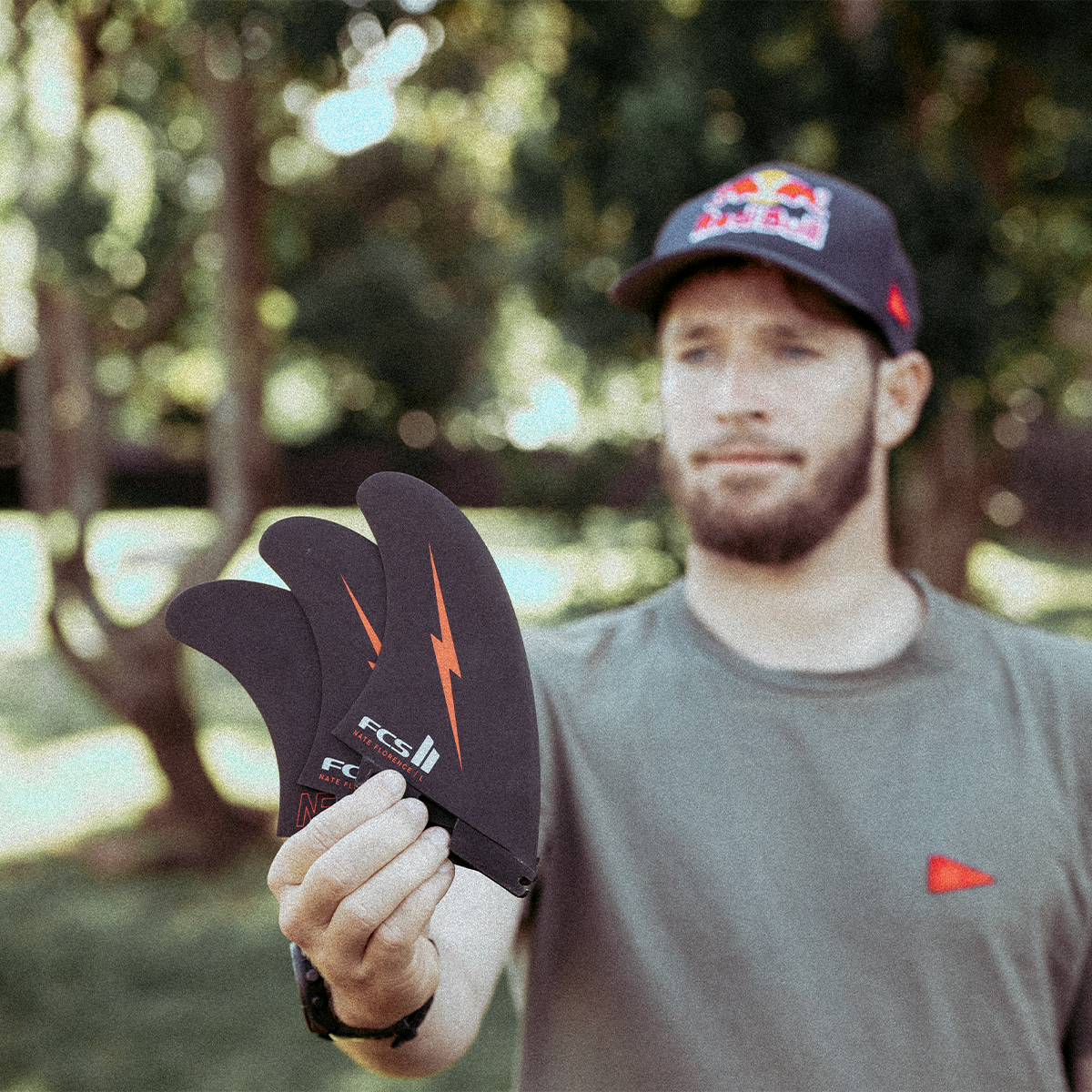FCS 2 Nathan Florence PC Tri-Fin Set Red Bolt M