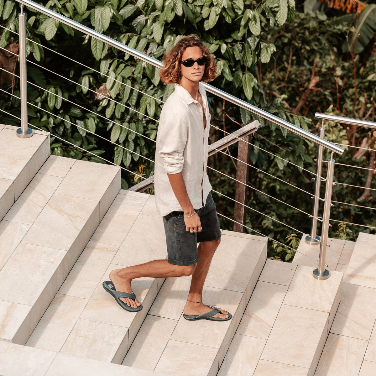 Reef Offshore Mens Sandal Grey-Black-Tan 9