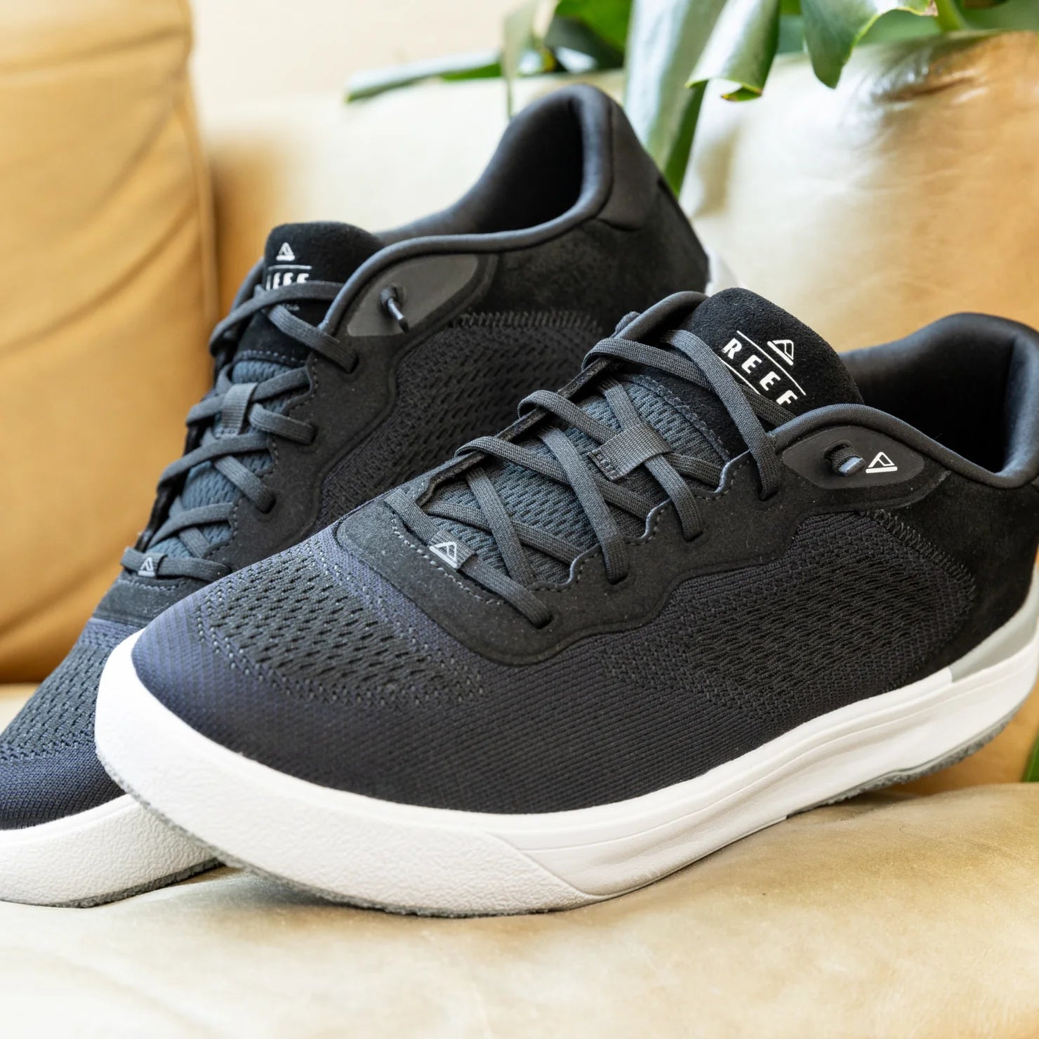 Reef Del Mar Mens Shoe Black-White 9.5