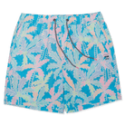 Party Pants Busy Palms Happy Hour 5" Mens Trunks  CYAN L