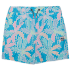 Party Pants Boys Swim Trunks BusyPalms-Cyan S