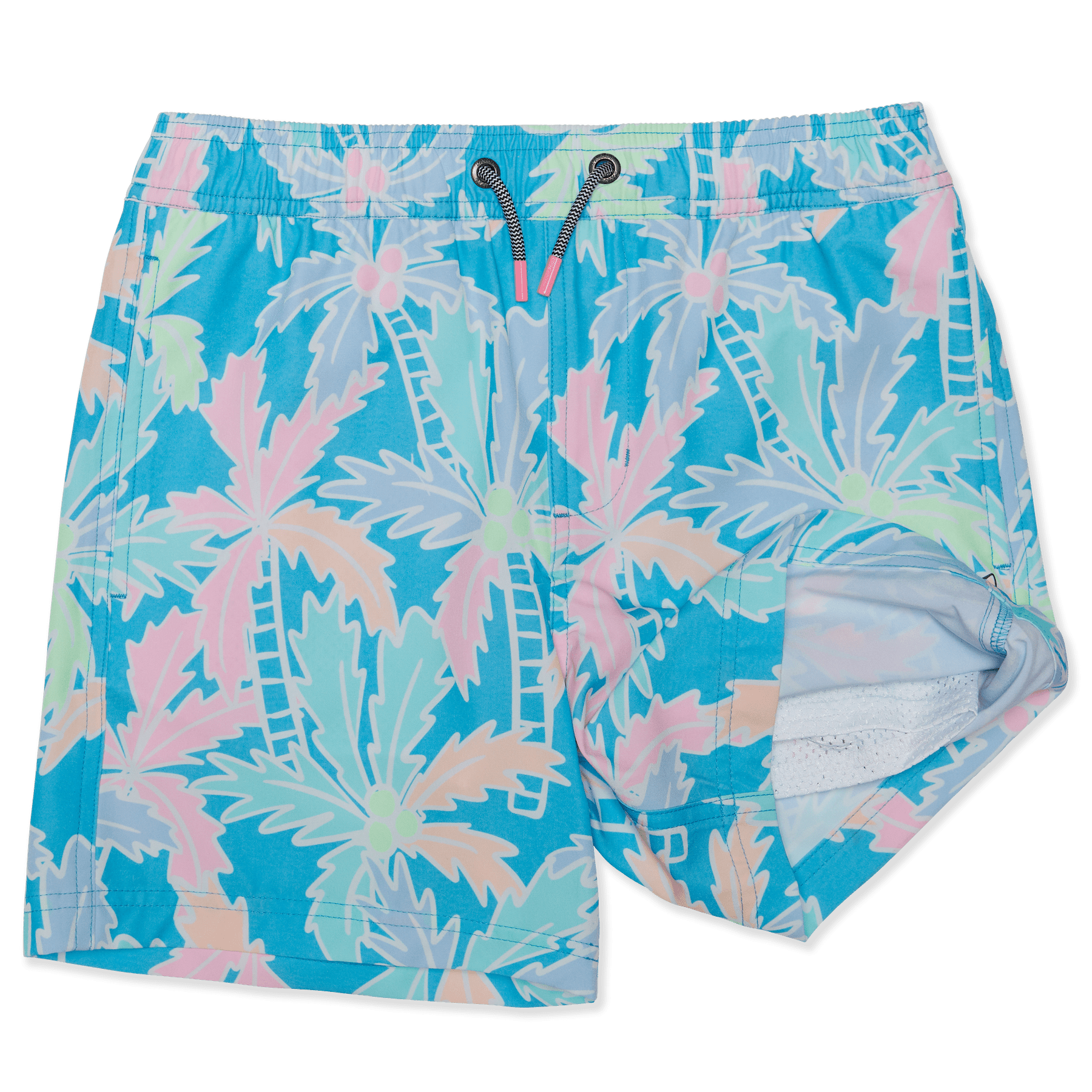 Party Pants Boys Swim Trunks BusyPalms-Cyan XS