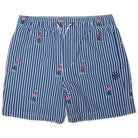 Party Pants Boys Swim Trunks Striped-Indigo L