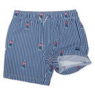 Party Pants Boys Swim Trunks Striped-Indigo XS