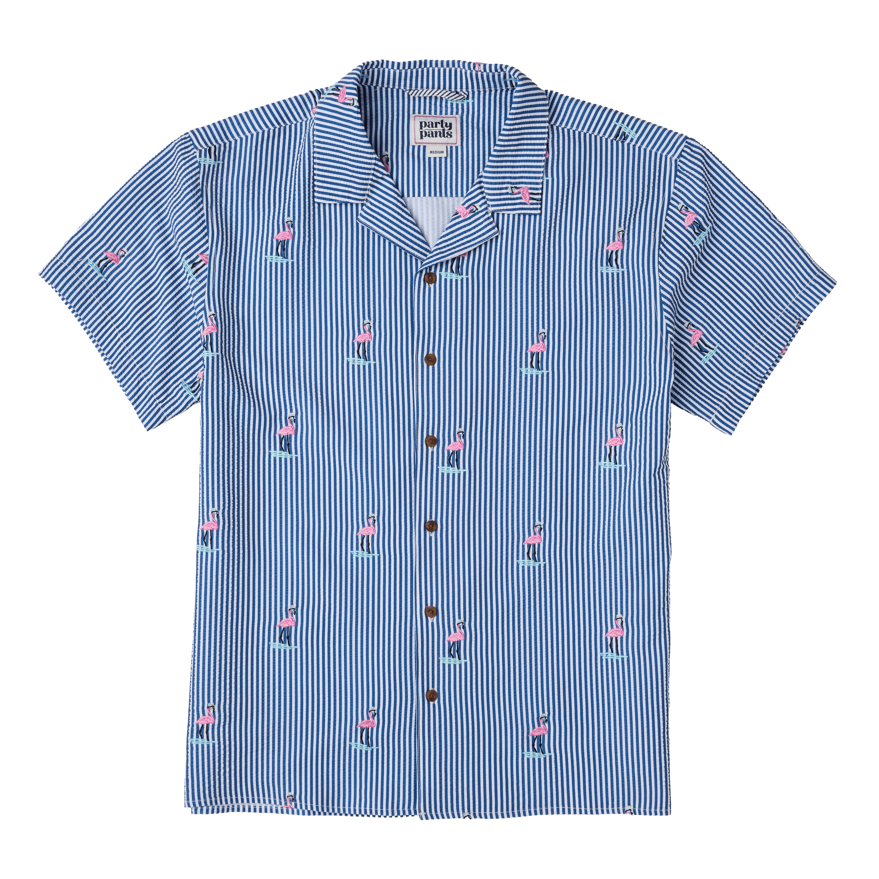 Party Pants Mingo Weekender SS Woven Shirt  INDIGO L