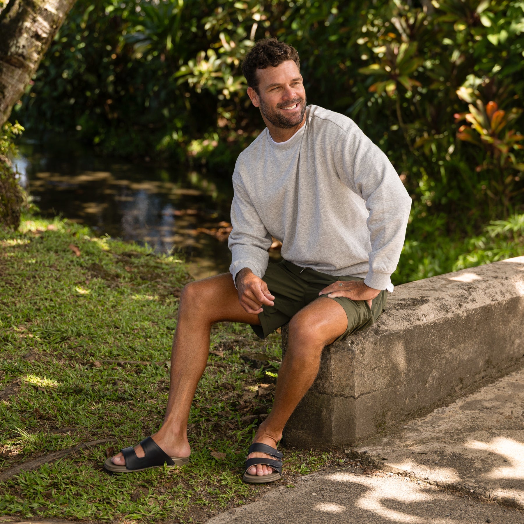 Reef Phantom Tradewind Mens Sandal Fossil-Black 7