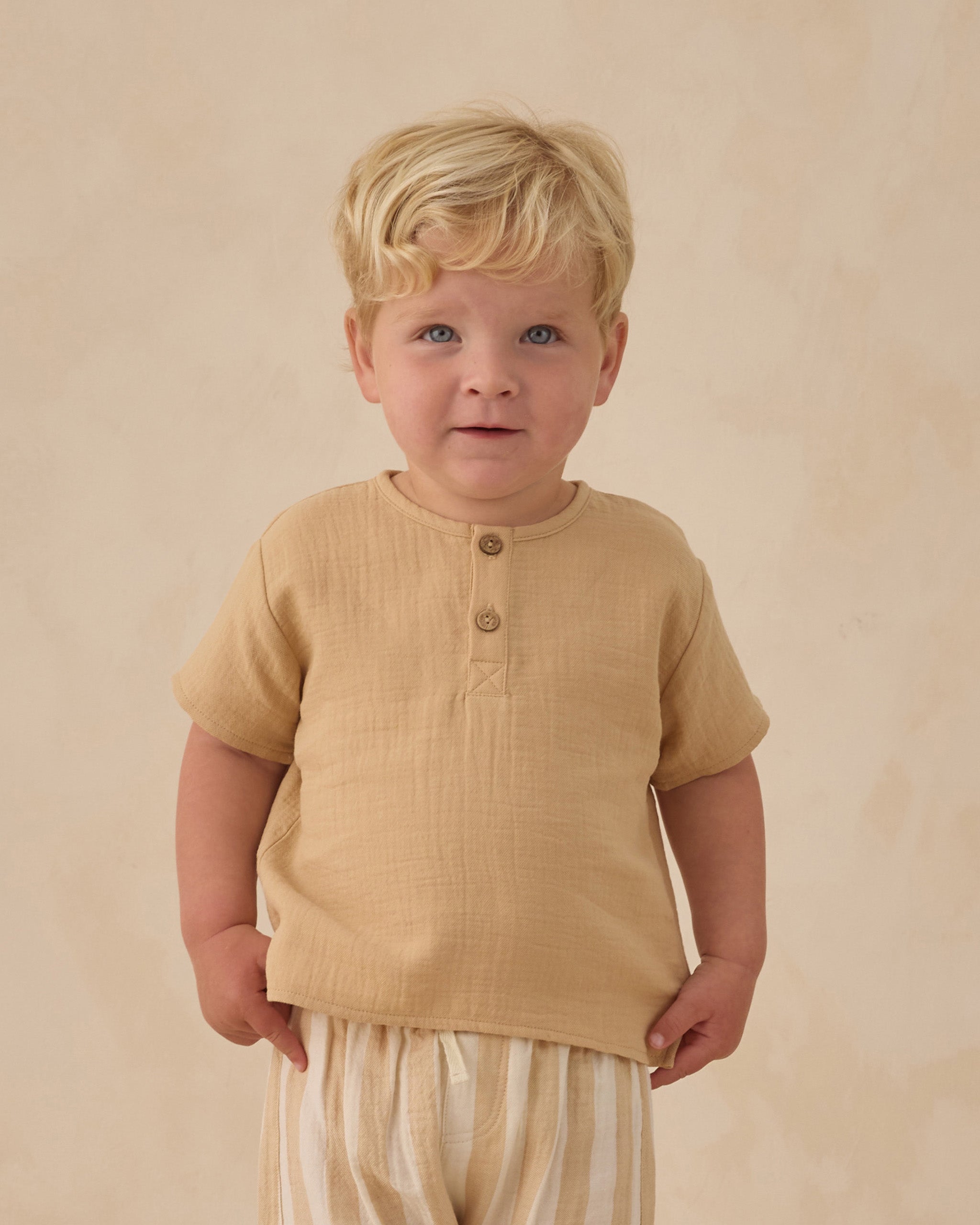 Rylee + Cru Henry Top Butterscotch 0-3M