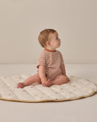 Rylee+Cru Relaxed Bubble Romper Stripe  Poppy 12-18m