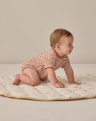 Rylee+Cru Relaxed Bubble Romper Stripe  Poppy 0-3m