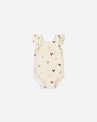 Rylee+Cru Scoop Back One-piece Swimsuit Confetti Hearts  Natural 0-3m