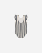 Rylee+Cru Scoop Back One-piece Retro Stripe Ocean 2-3Y