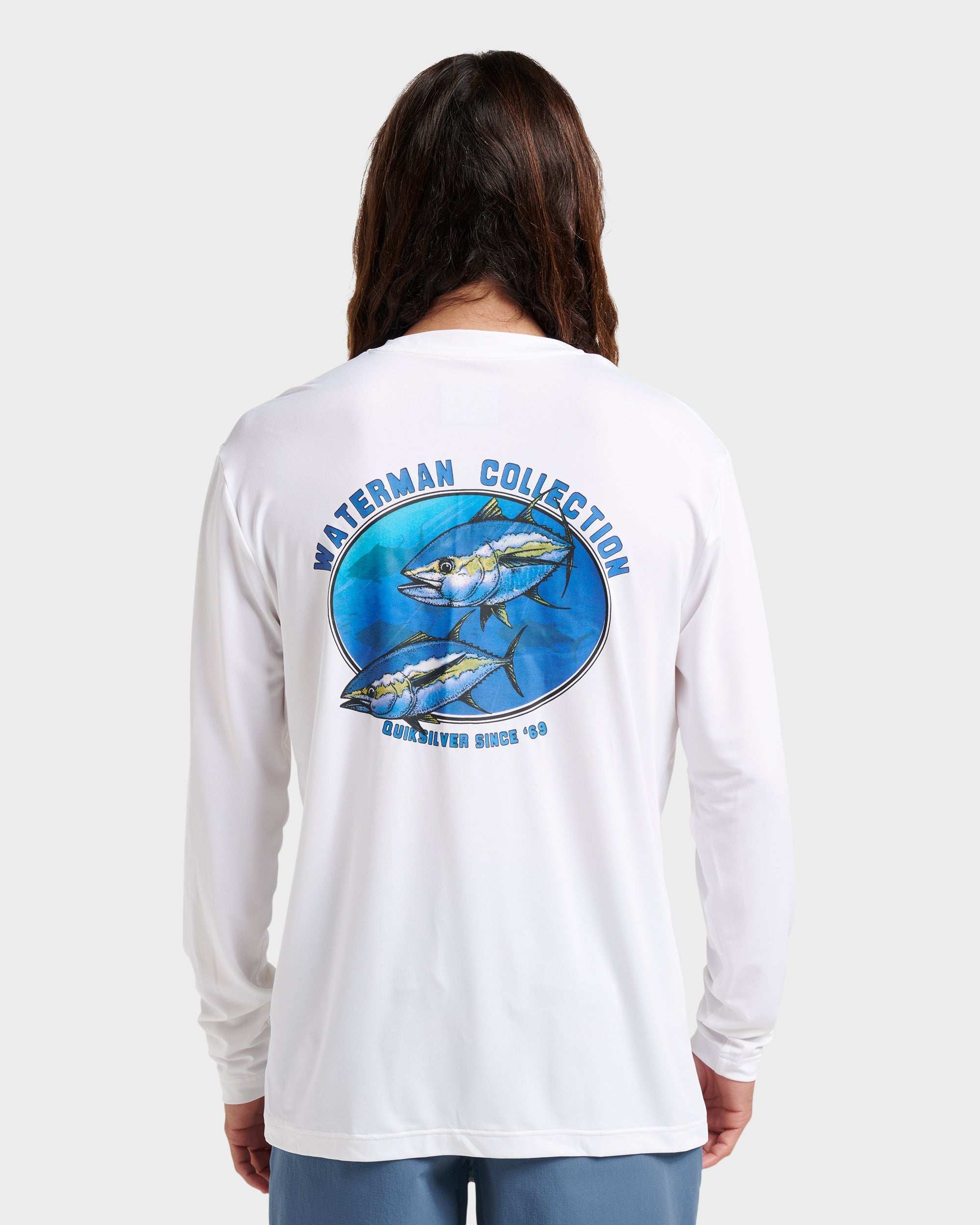 QUIKSILVER COOLBREEZE LS SURF TEE BFW0-STERLING BLUE XL