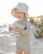Rylee + Cru Long Sleeve One-Piece Rashguard Palm 18-24M