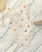 Rylee+Cru Scoop Back One-piece Swimsuit Confetti Hearts  Natural 18-24m