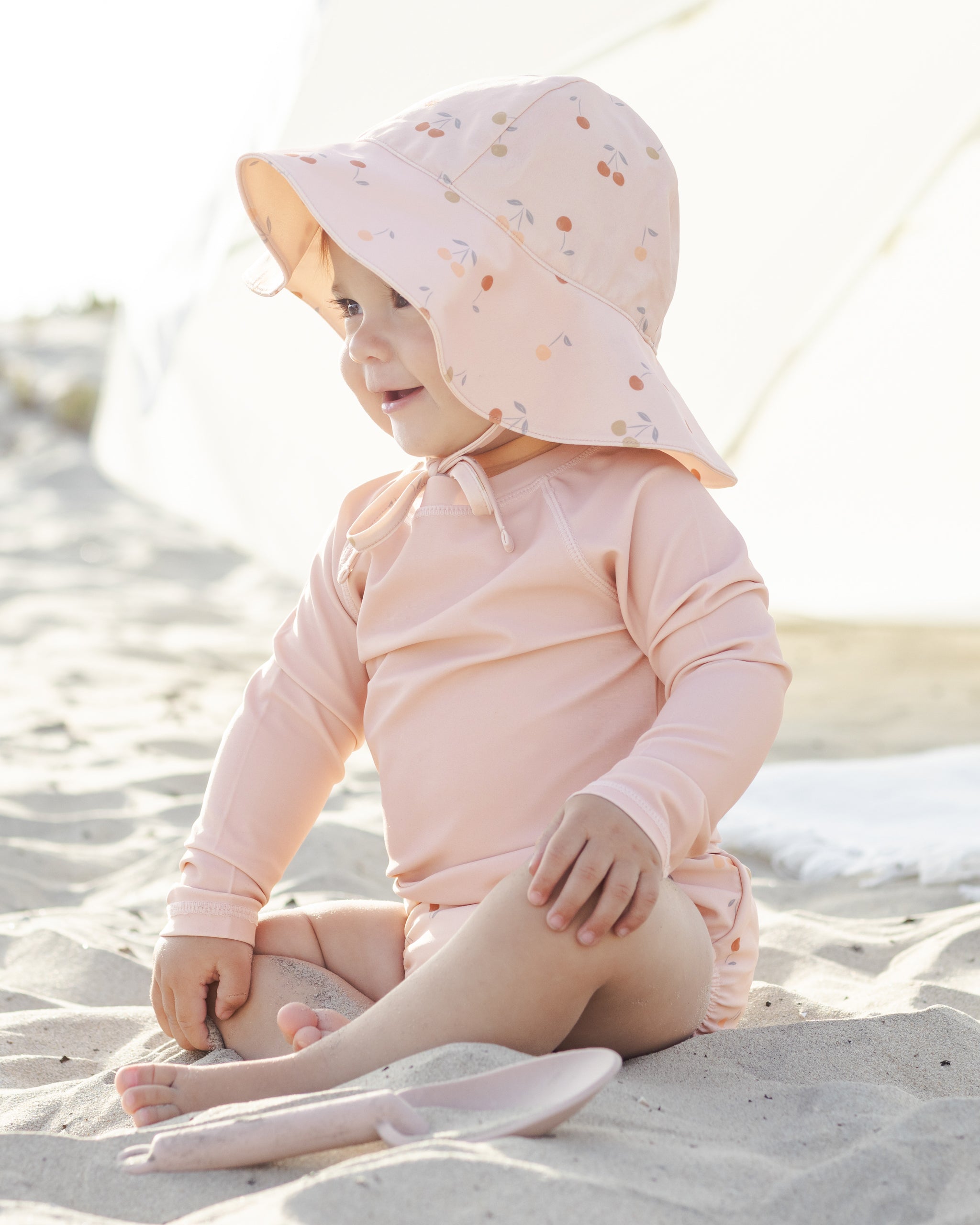 Rylee + Cru Sun Hat Blush 6-12M