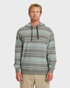 Quiksilver Great Otway Yarn-Dyed Stripe Pullover Hoodie DKD-Dark Denim S