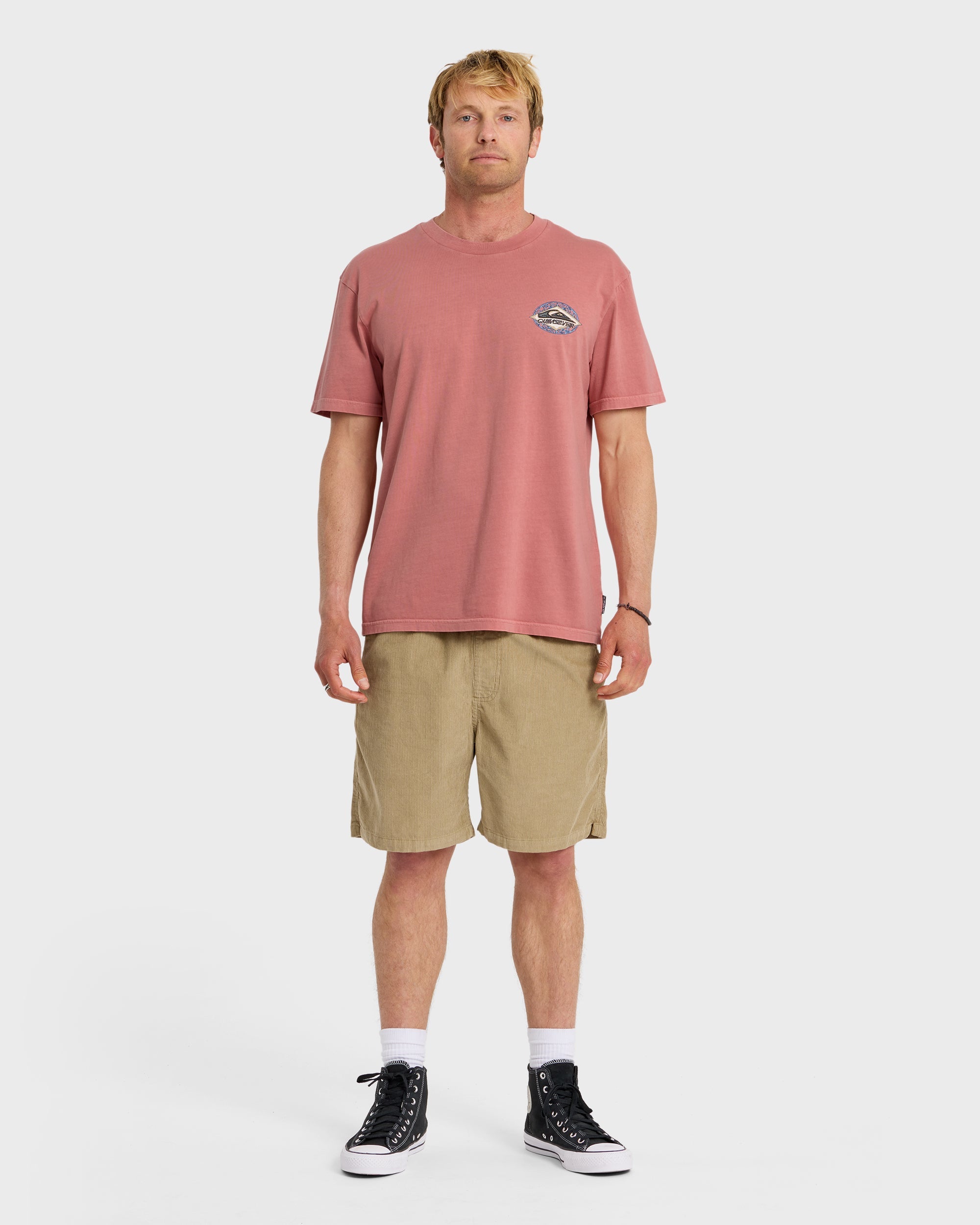 Quiksilver Foil Stamp Pigment-Dyed SS Tee DED-DESERT SAND XXL