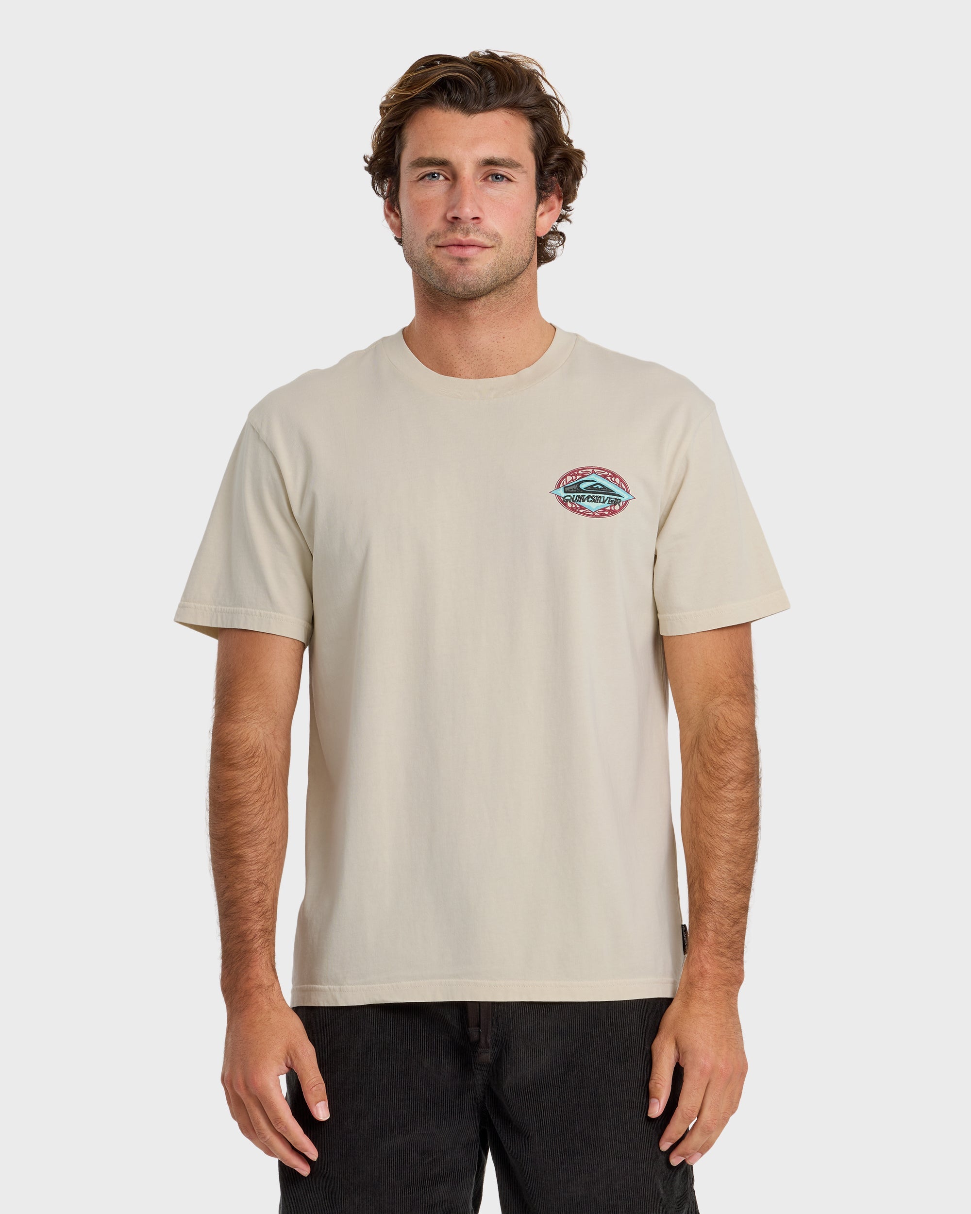 Quiksilver Foil Stamp Pigment-Dyed SS Tee SLR-SILVER BIRCH XL