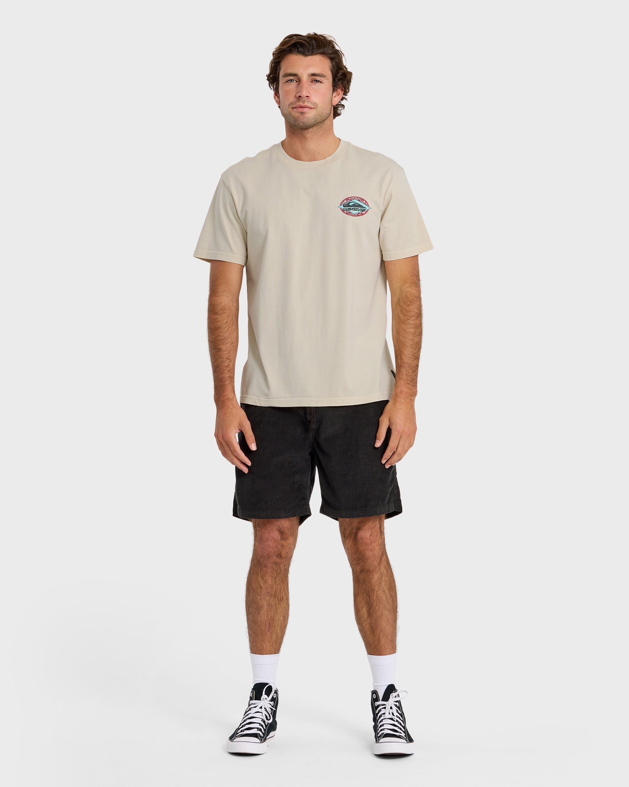 Quiksilver Foil Stamp Pigment-Dyed SS Tee SLR-SILVER BIRCH XL