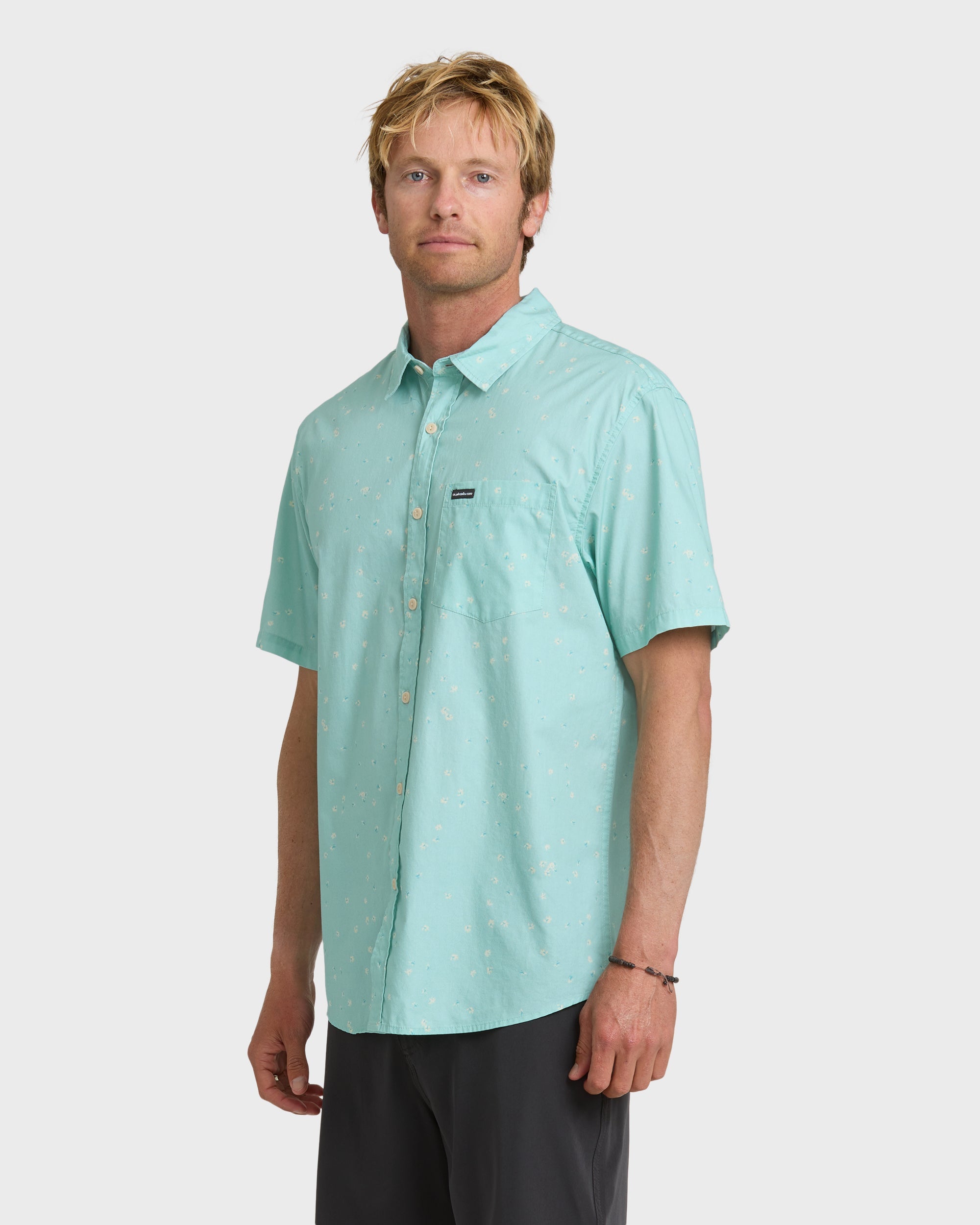 QUIKSILVER DITSY BLOSSOM CLASSIC SS BHZ-Blue Haze XL