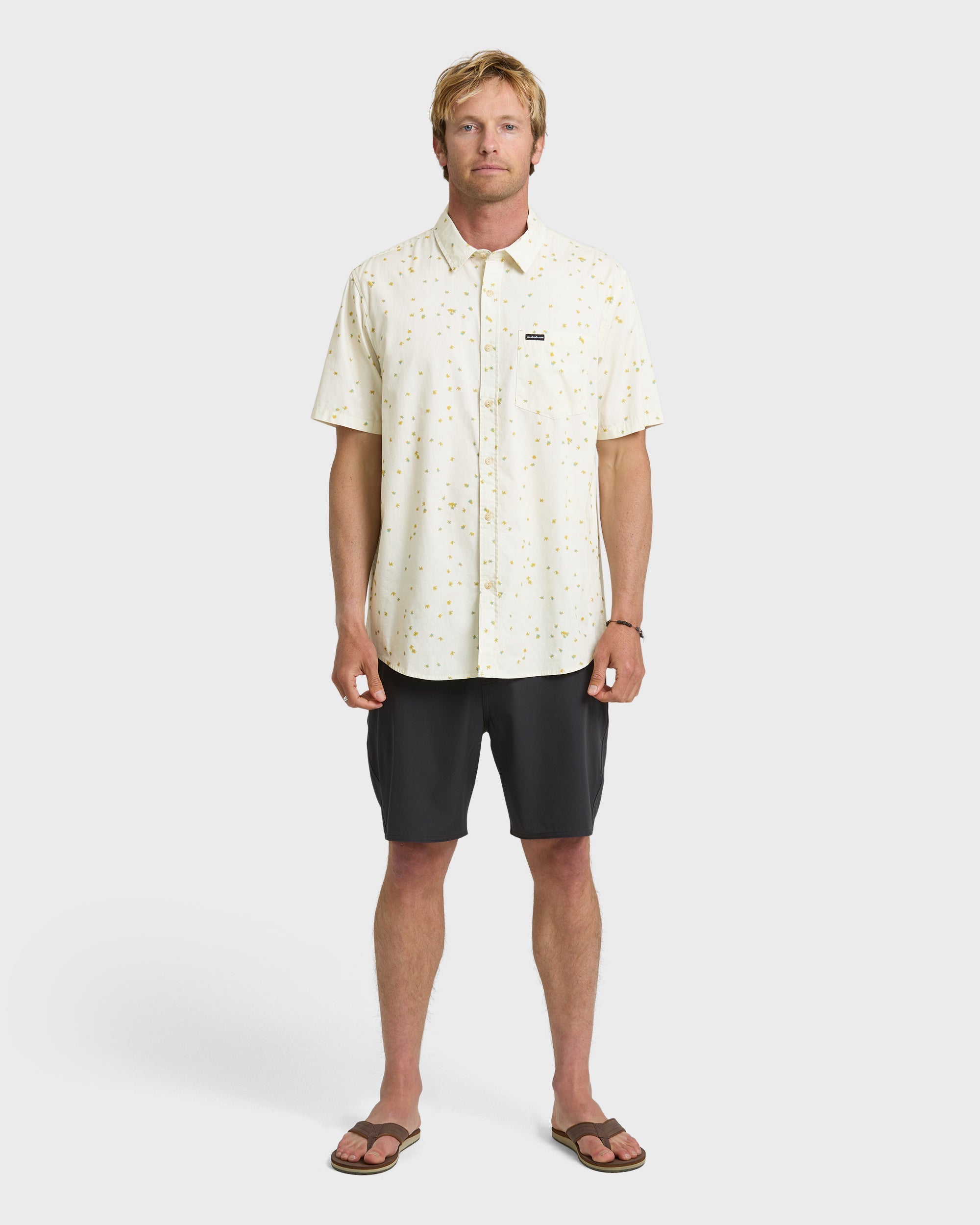 QUIKSILVER DITSY BLOSSOM CLASSIC SS BNE-BONE WHITE XXL