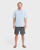 Quiksilver DOBBY STRIPE CLASSIC SS MEN'S Shirt SKYWAY L