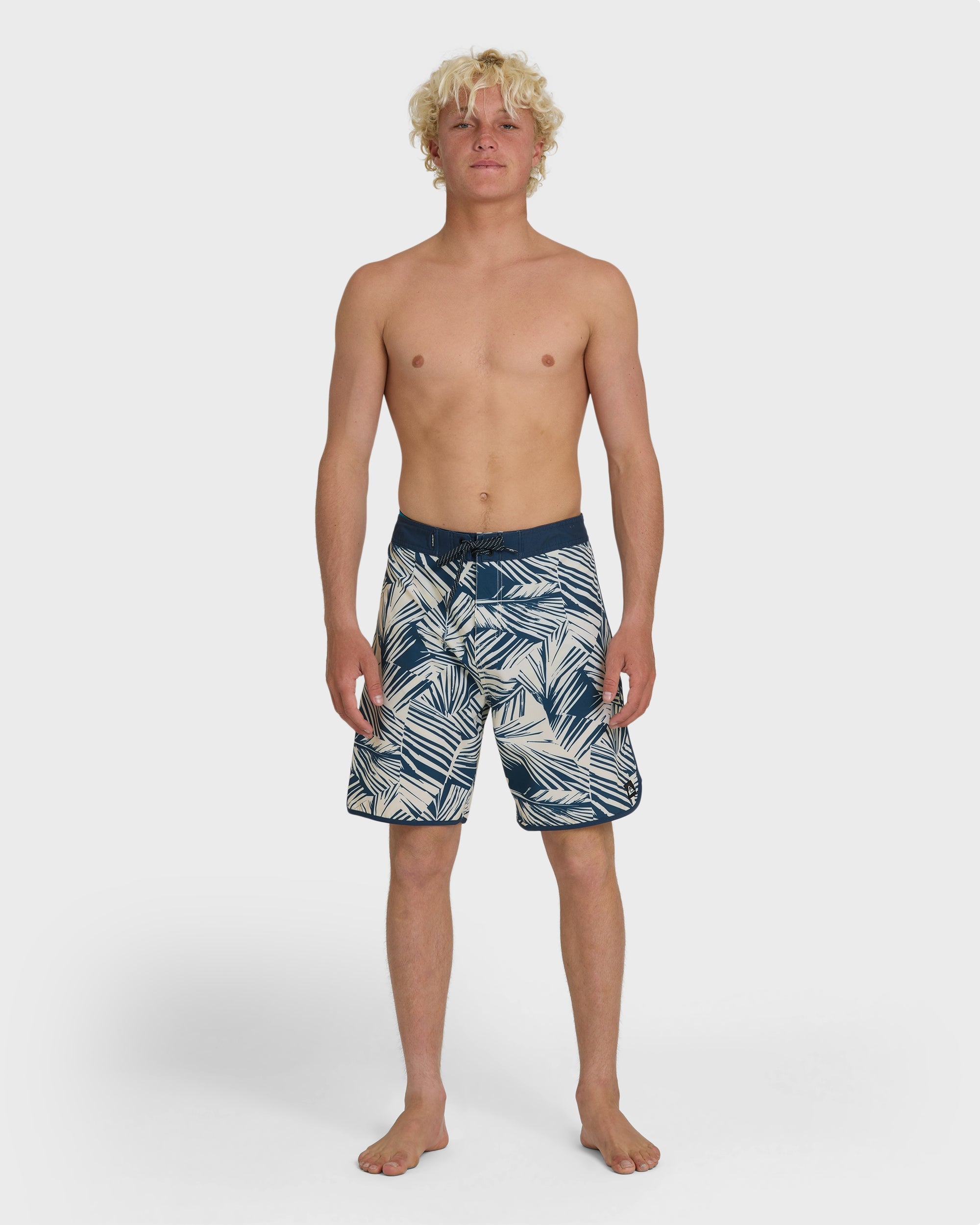 QUIKSILVER ARUBA PALM 19 BOARDSHORTS DKD-DARK DENIM 32