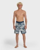 QUIKSILVER ARUBA PALM 19 BOARDSHORTS DKD-DARK DENIM 30