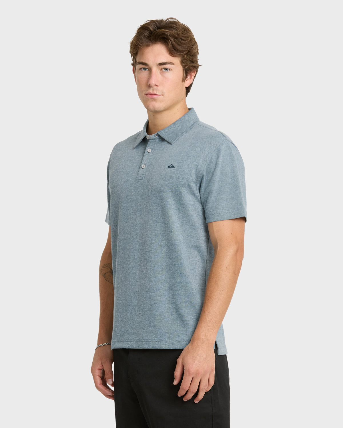 Quiksilver UPF Bayshore Polo Shirt Blue Coral M
