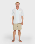 Quiksilver BISHOP JACQUARD CAMP SS MEN'S Shirt SKYWAY M