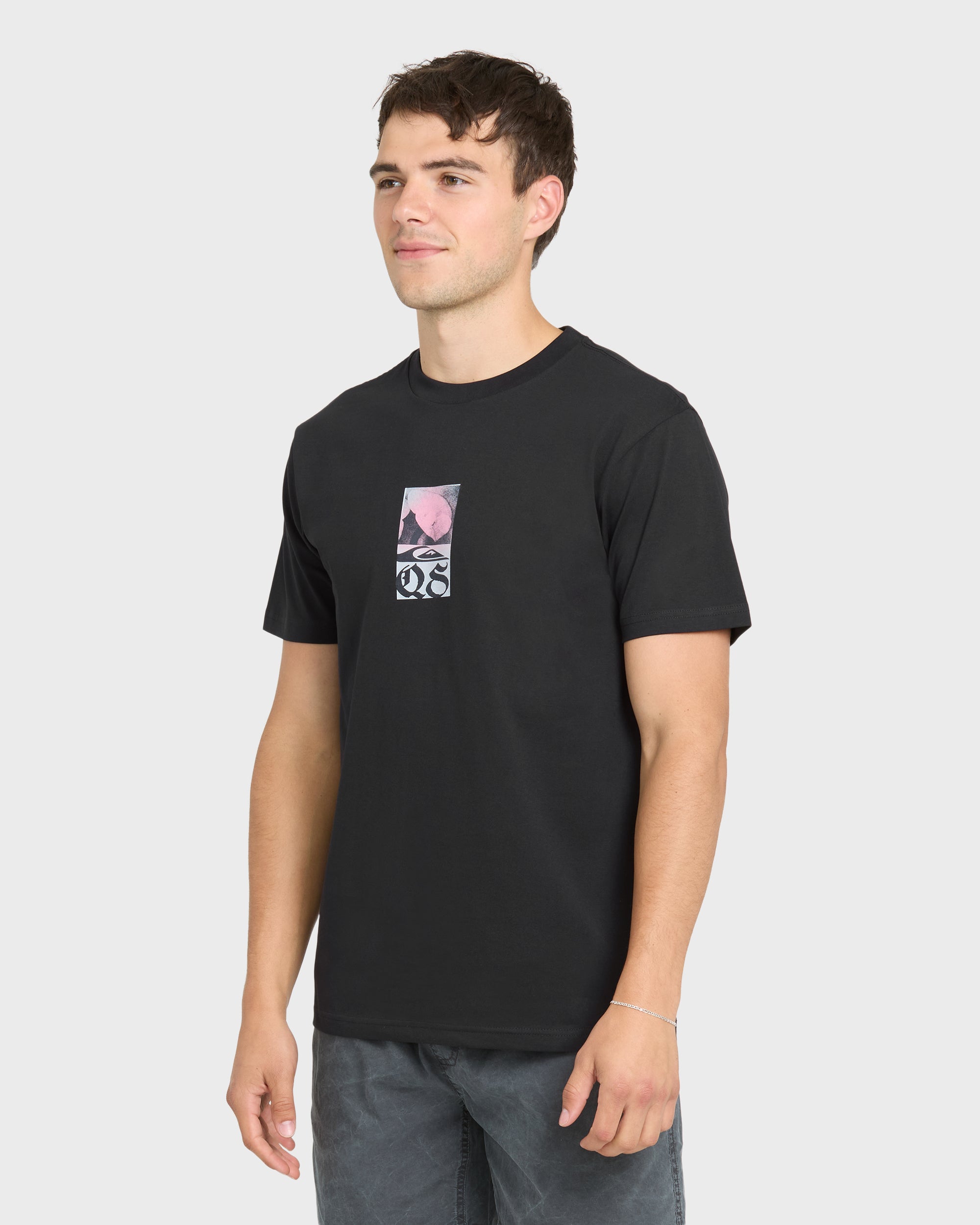 Quiksilver GOTHIC FLOWERS MT0 / BLACK / OPENSTOCK ALPHA MEN Shirt BLACK L