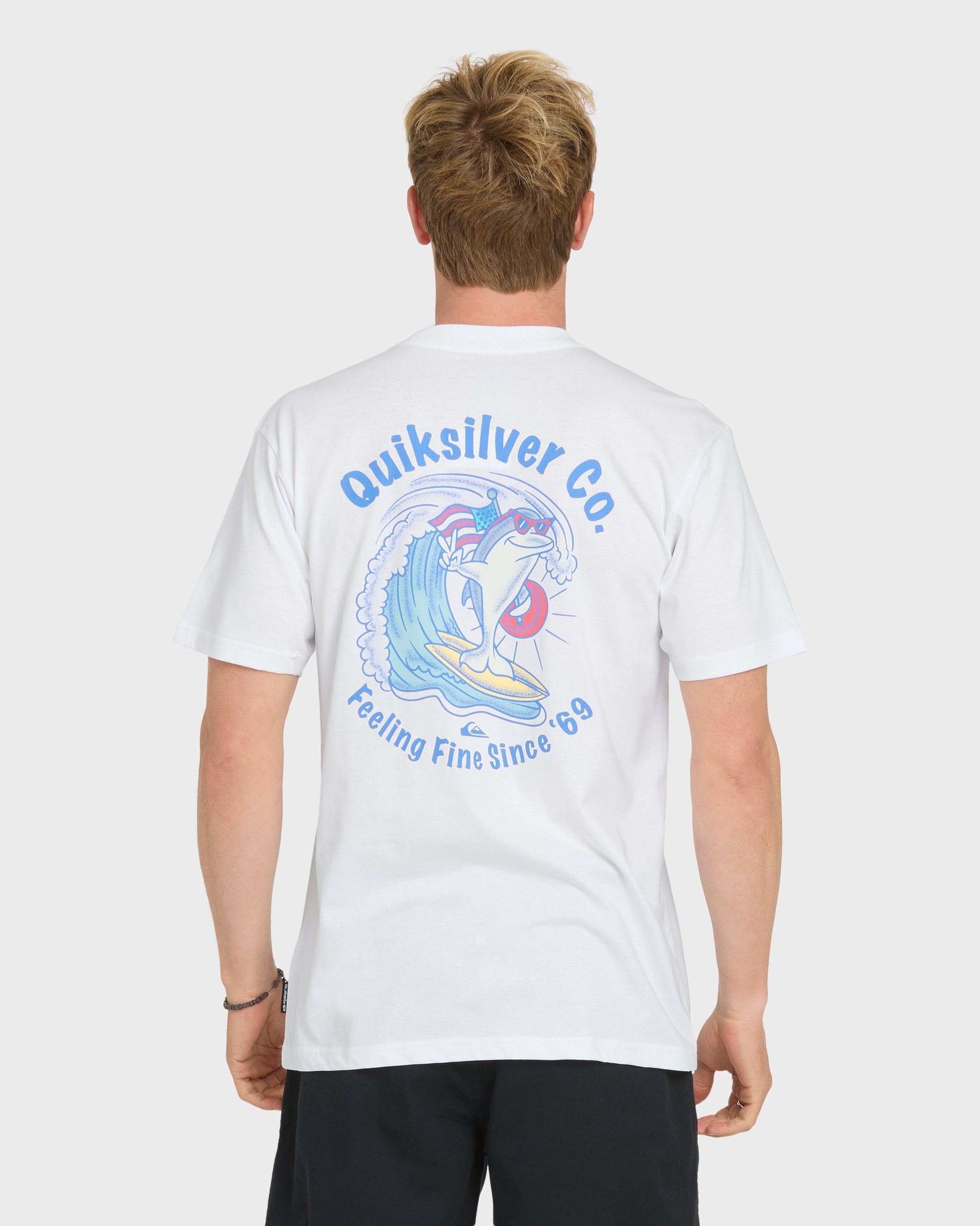Quiksilver PATRIOT DOLPHIN MT0 / WHITE / OPENSTOCK ALPHA MEN Shirt WHITE XL
