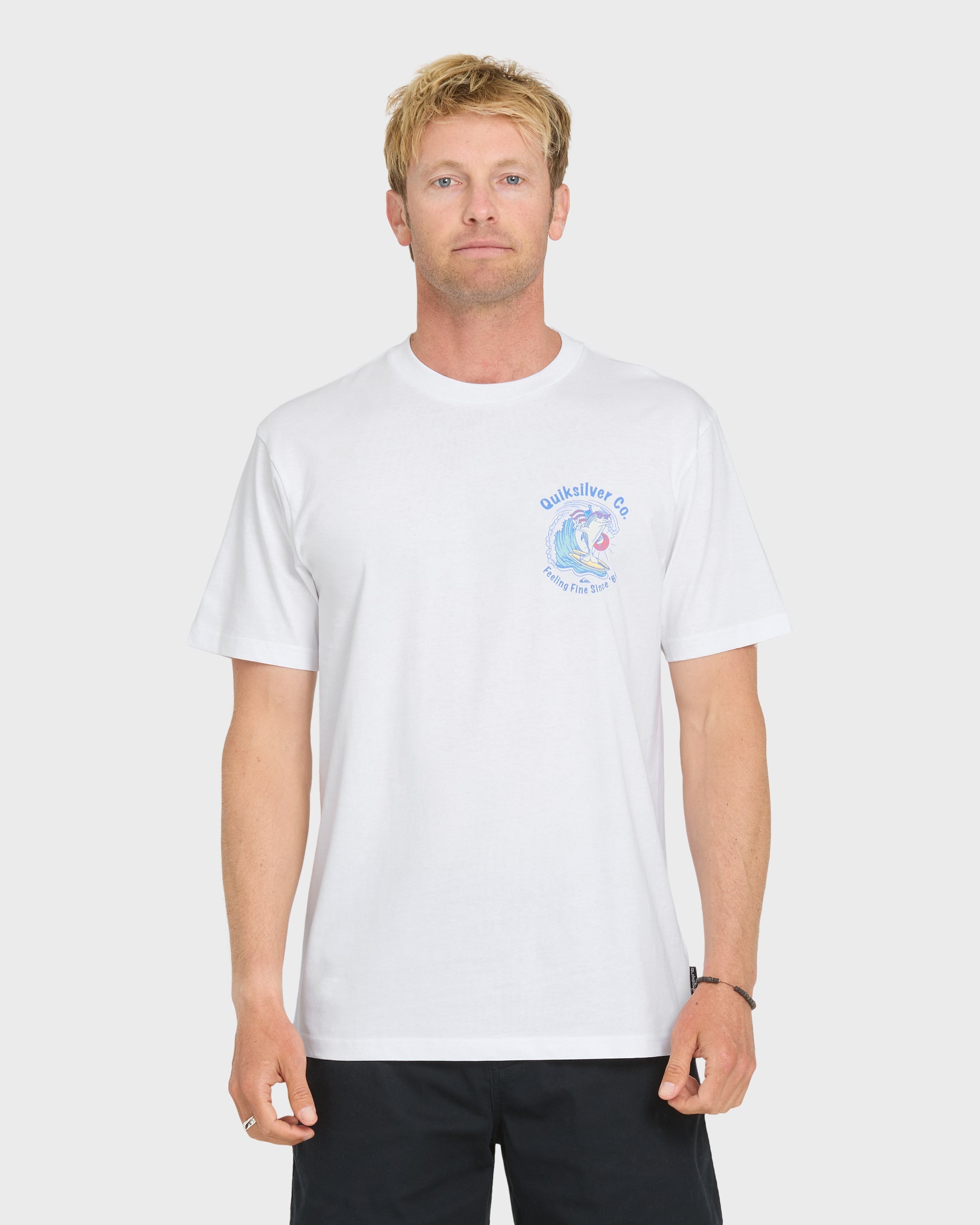 Quiksilver PATRIOT DOLPHIN MT0 / WHITE / OPENSTOCK ALPHA MEN Shirt WHITE L