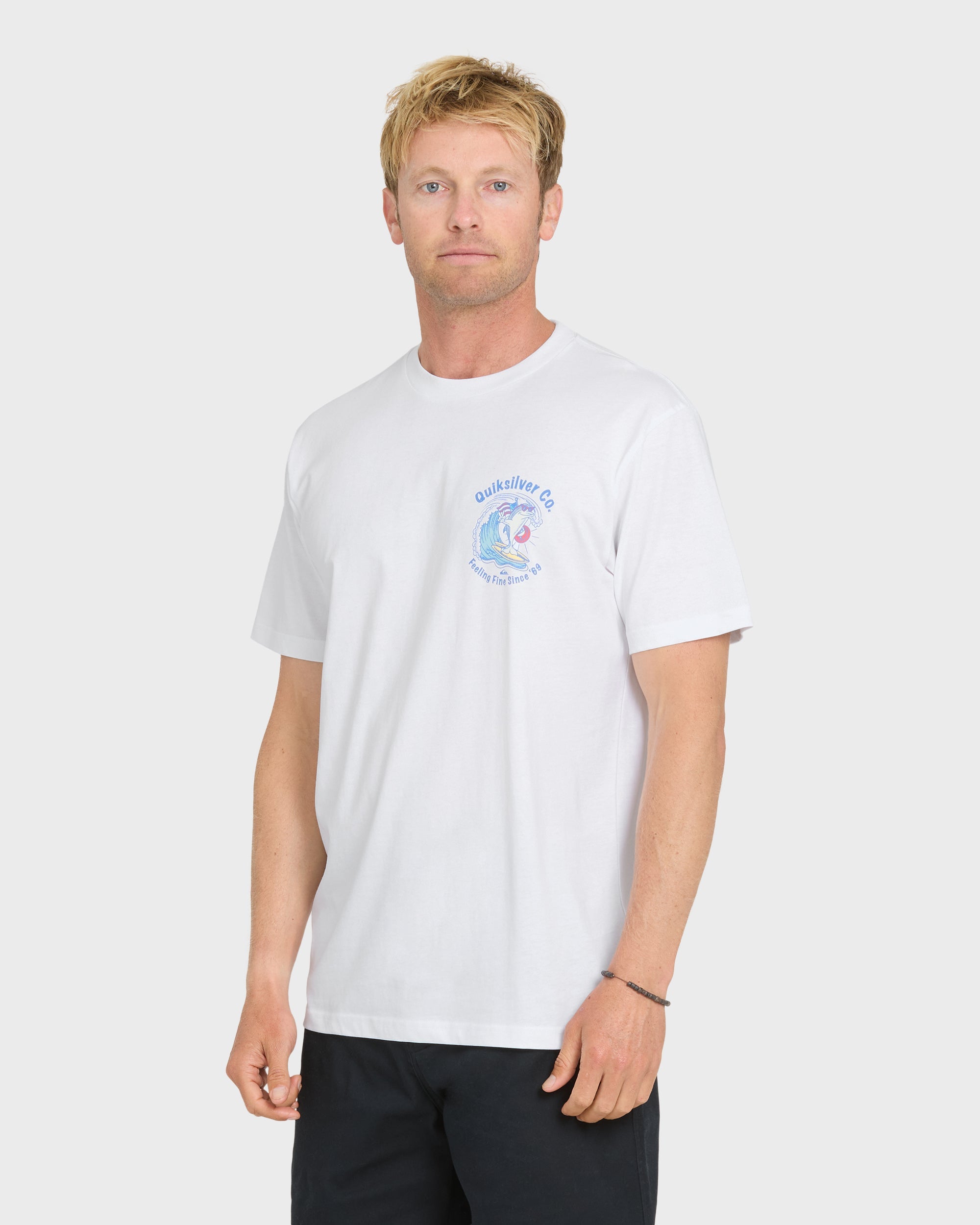 Quiksilver PATRIOT DOLPHIN MT0 / WHITE / OPENSTOCK ALPHA MEN Shirt WHITE L