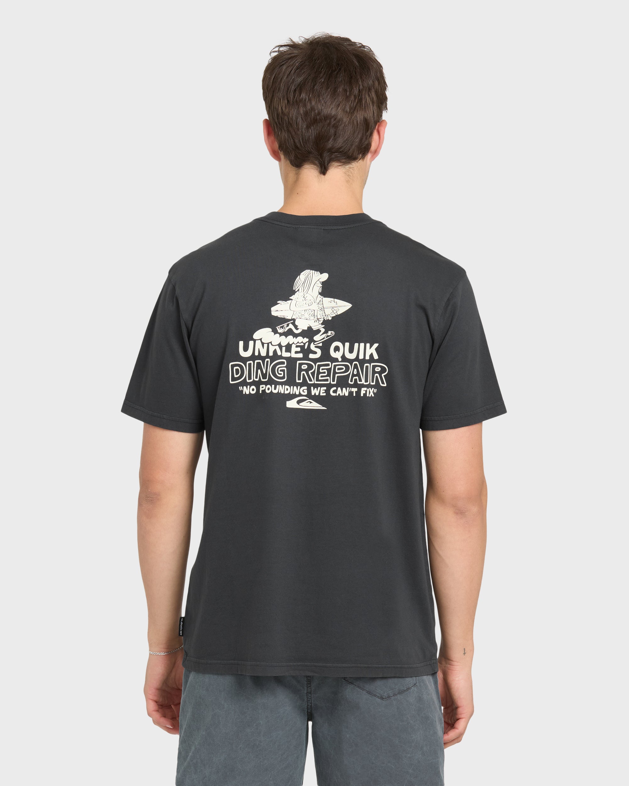 QUIKSILVER UNKLES DING REPAIR PMT / PHANTOM / OPENSTOCK ALPHA MEN Shirt PHANTOM L
