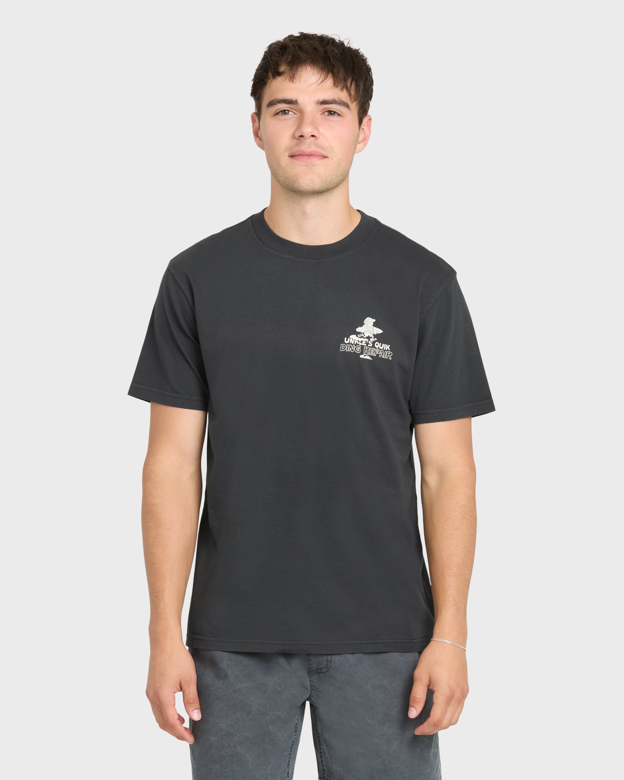 QUIKSILVER UNKLES DING REPAIR PMT / PHANTOM / OPENSTOCK ALPHA MEN Shirt PHANTOM S