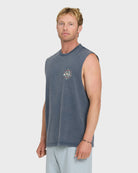 Quiksilver SHOOTING STARS SLV / DARK DENIM / OPENSTOCK ALPHA MEN Shirt DARK DENIM XL