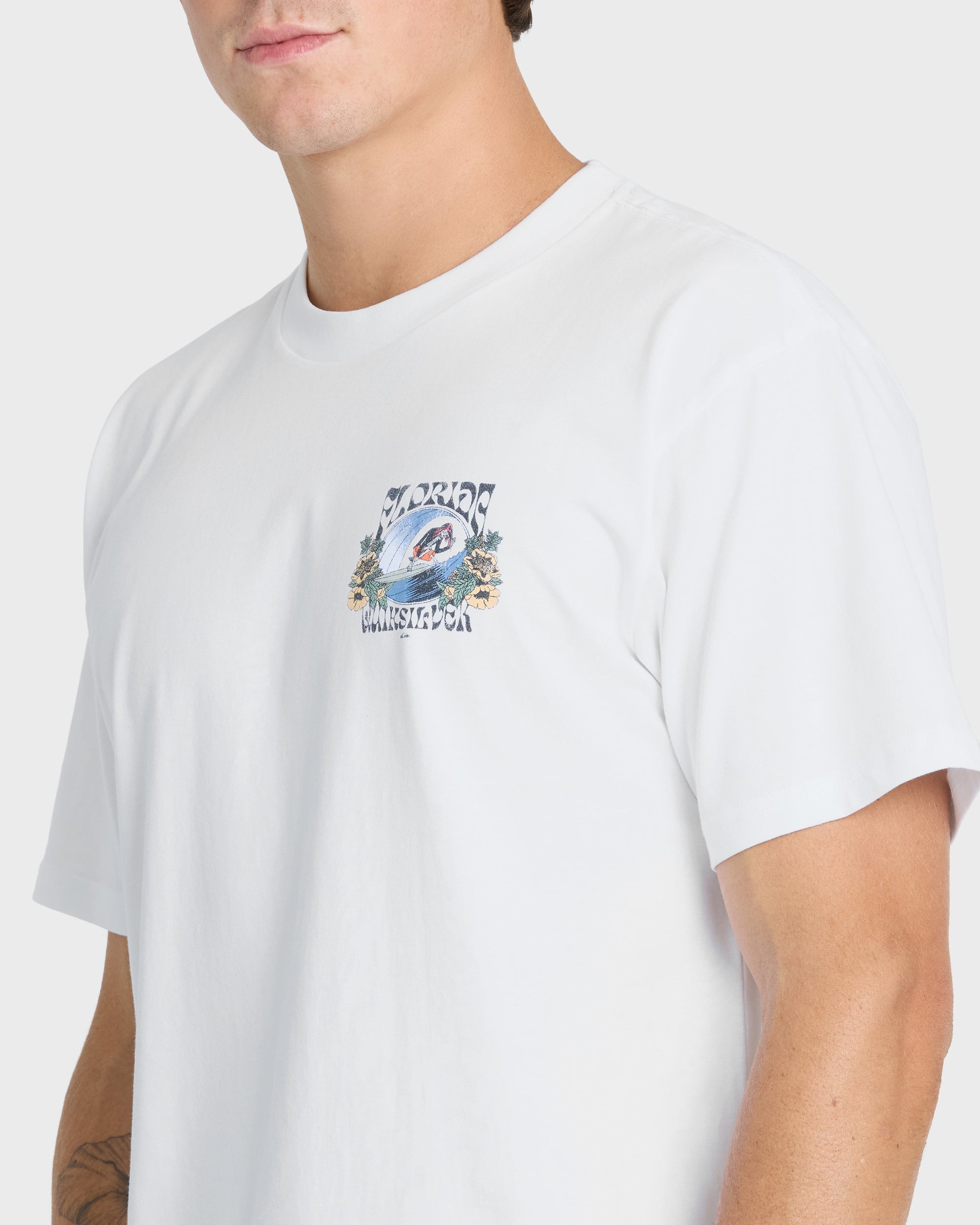 Quiksilver Grateful FL SS Tee WHT L
