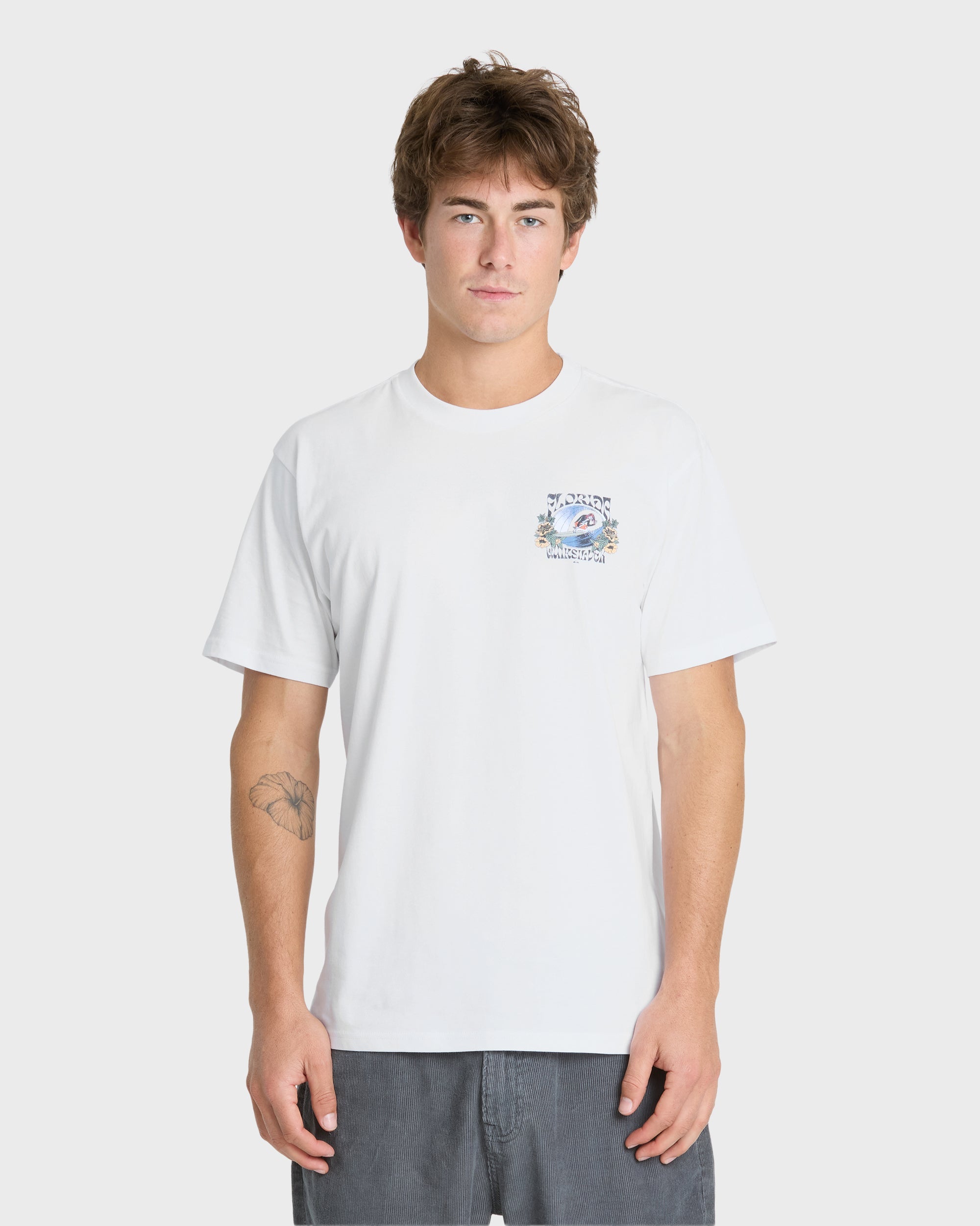 Quiksilver Grateful FL SS Tee WHT L