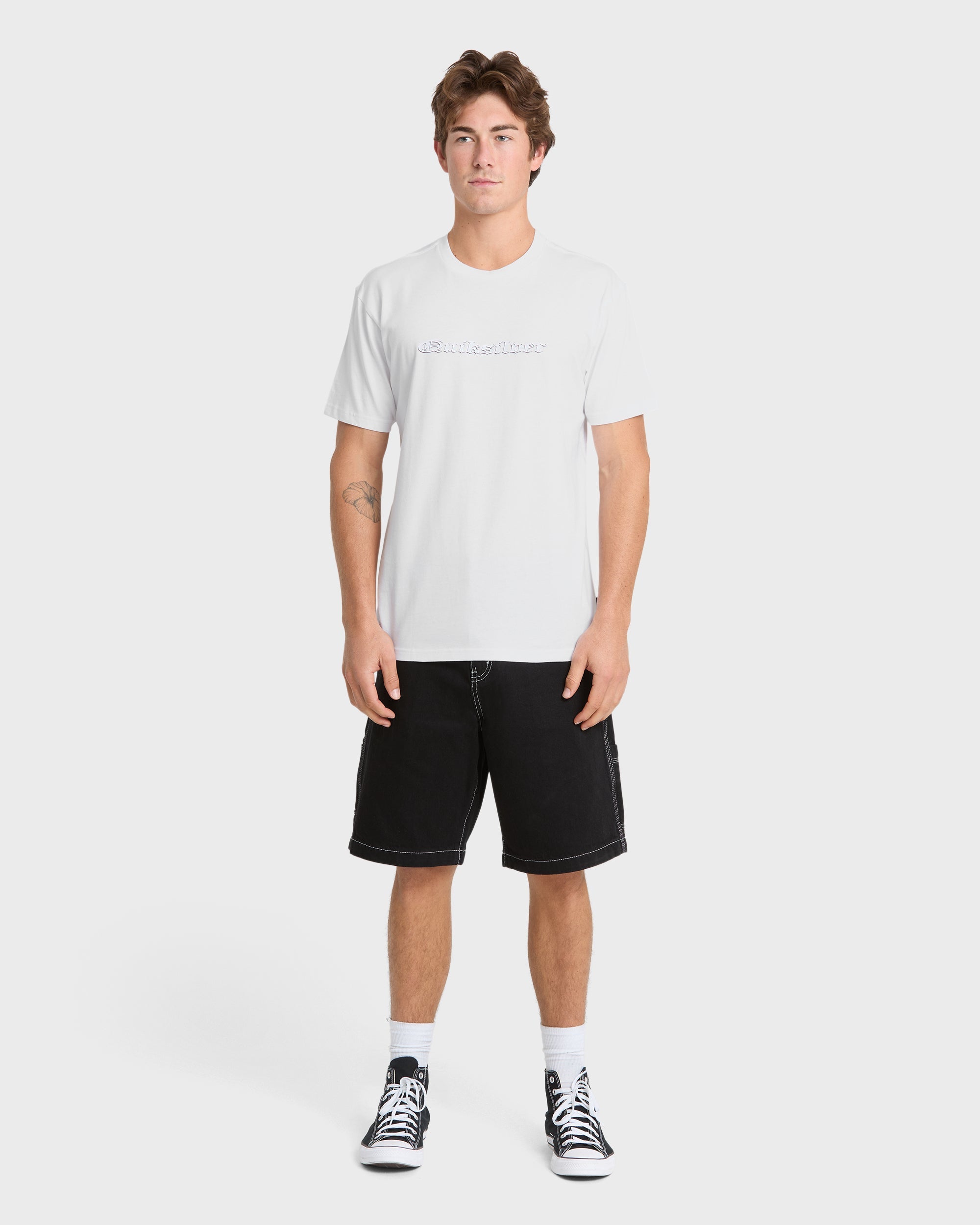 Quiksilver CHROME ENGLISH MT0 / WHITE / OPENSTOCK ALPHA MEN Shirt WHITE L