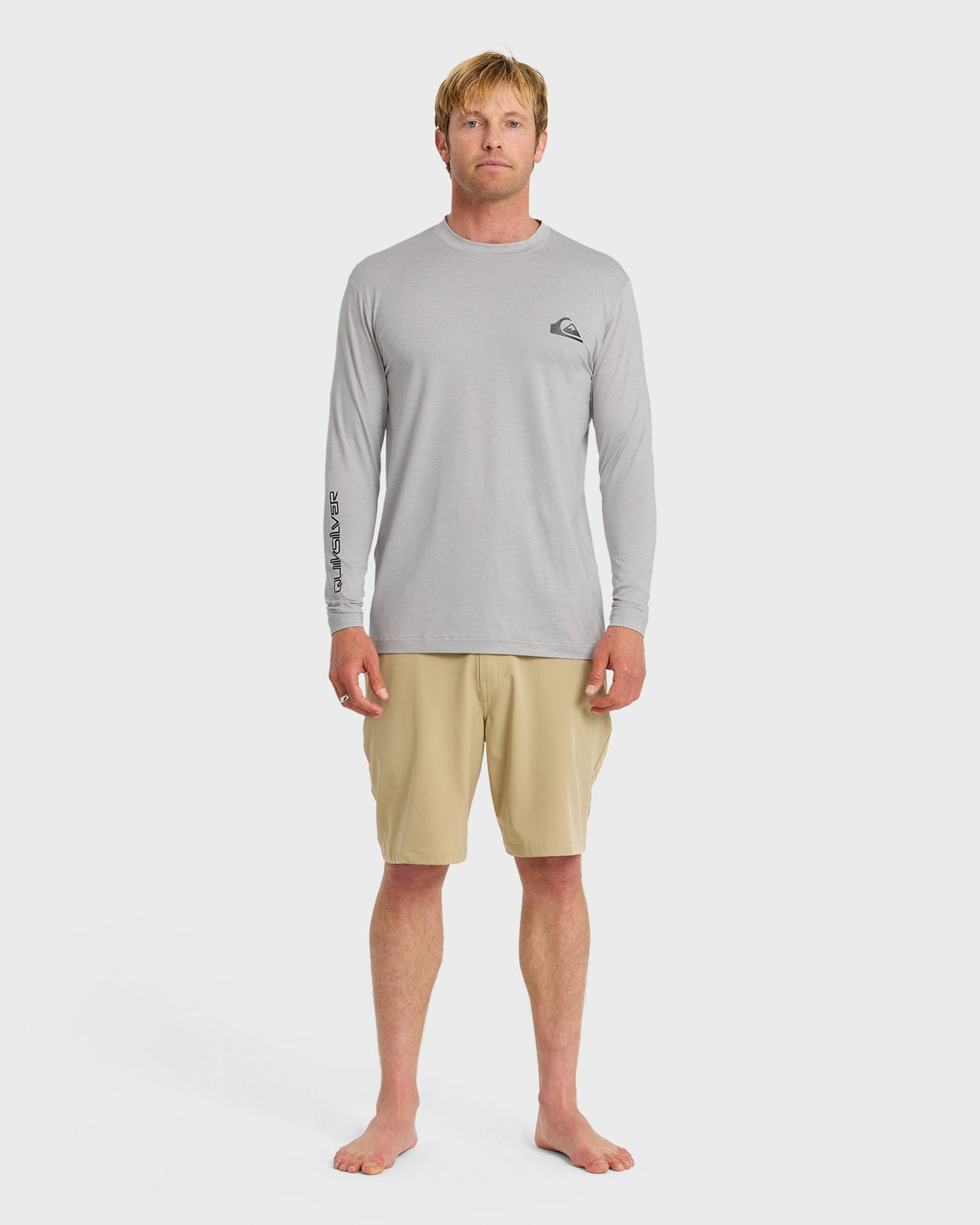 Quiksilver Everyday Surf LS Tee Light Grey Heather XL