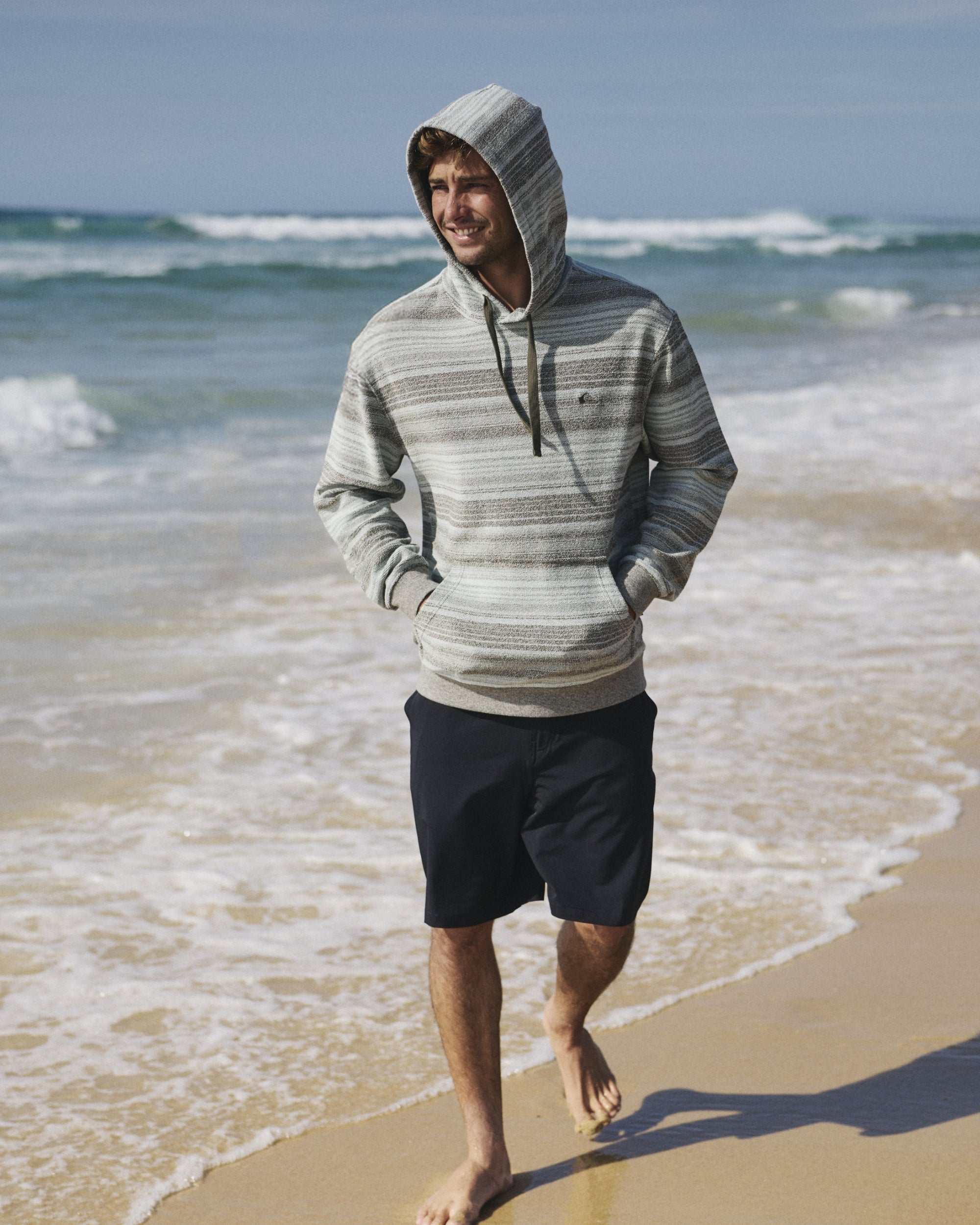 QUIKSILVER GREAT OTWAY HOODIE SJE0-QUARRY M