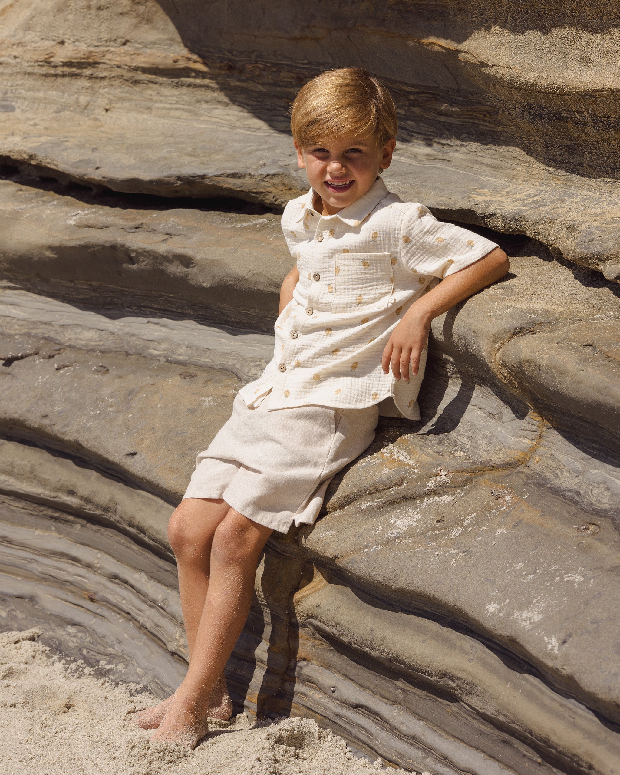 THE RYLEE & CRU PERRY SHORT NATURAL 18-24M