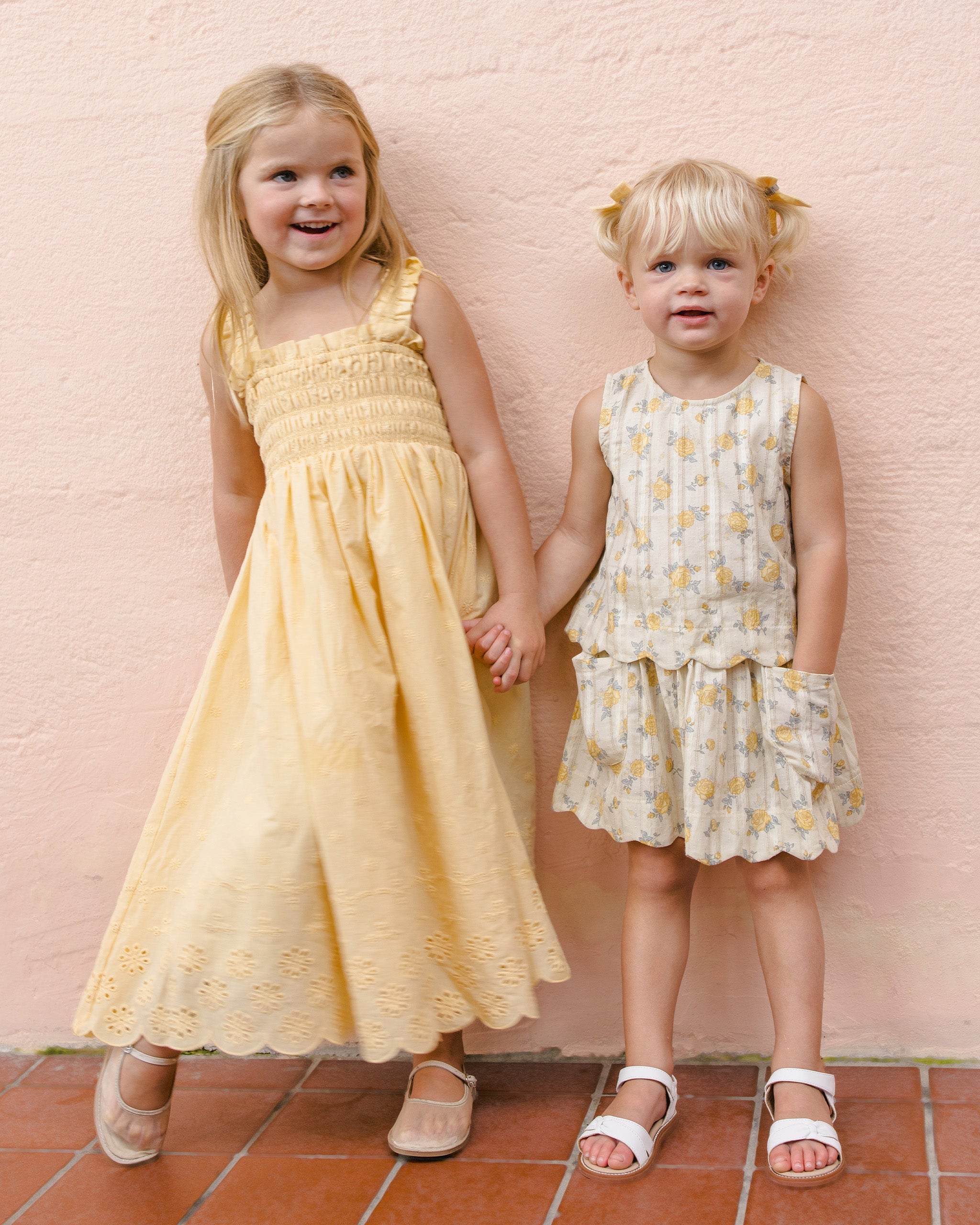 Rylee + Cru Hanna Dress || Lemon 4-5Y
