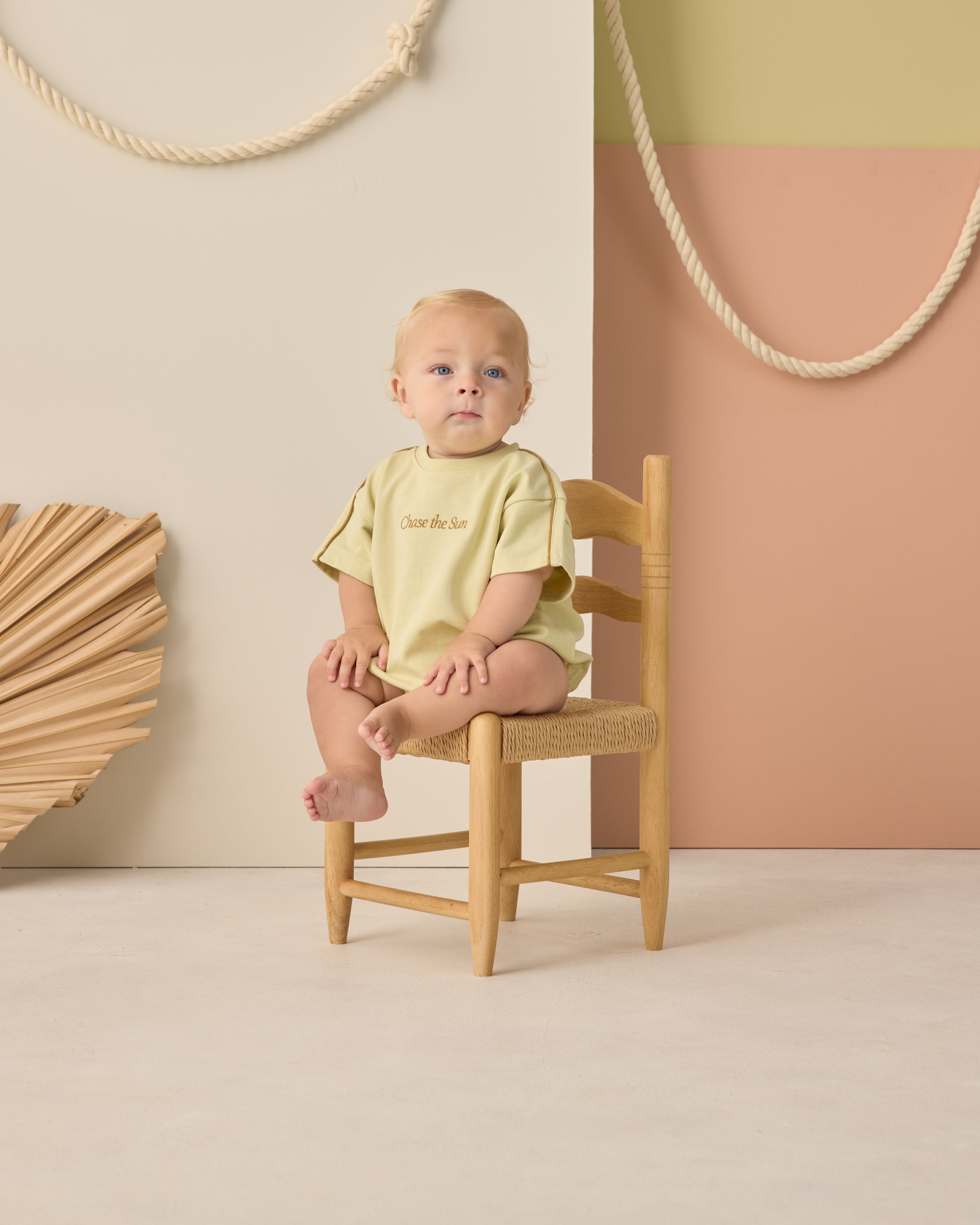Rylee + Cru Crewneck Romper BubbleChasetheSun 3-6