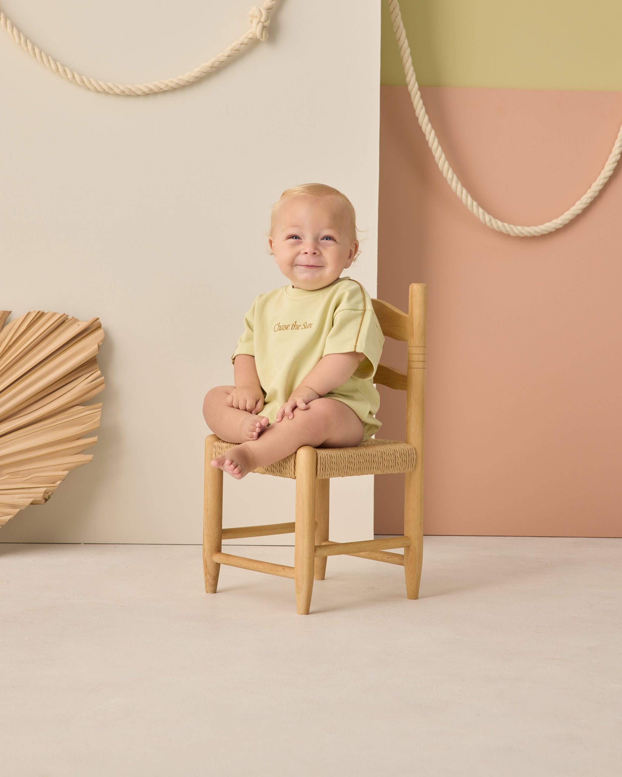 Rylee + Cru Crewneck Romper BubbleChasetheSun 3-6