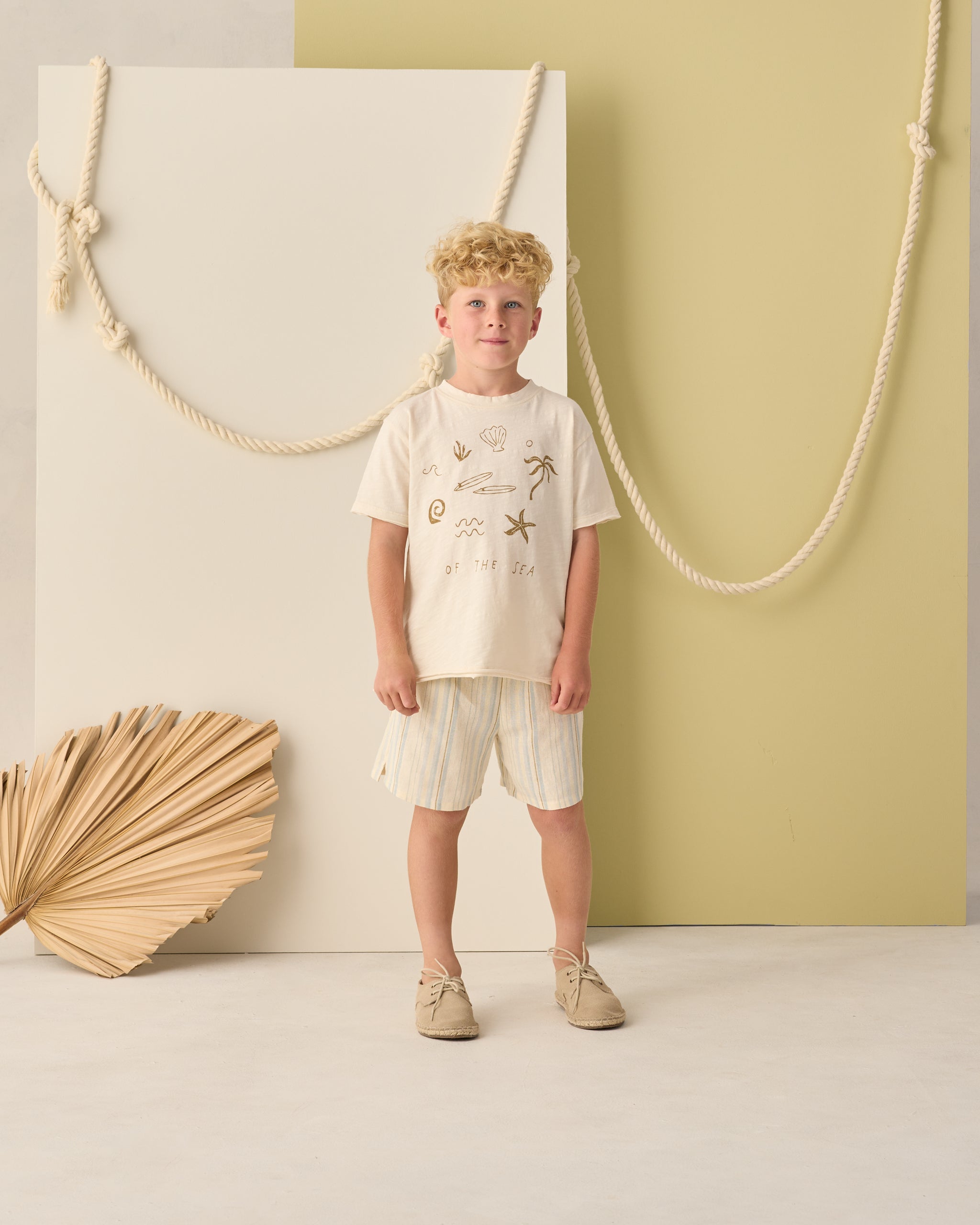 Rylee + Cru Perry Short || Sea Stripe 6-7Y