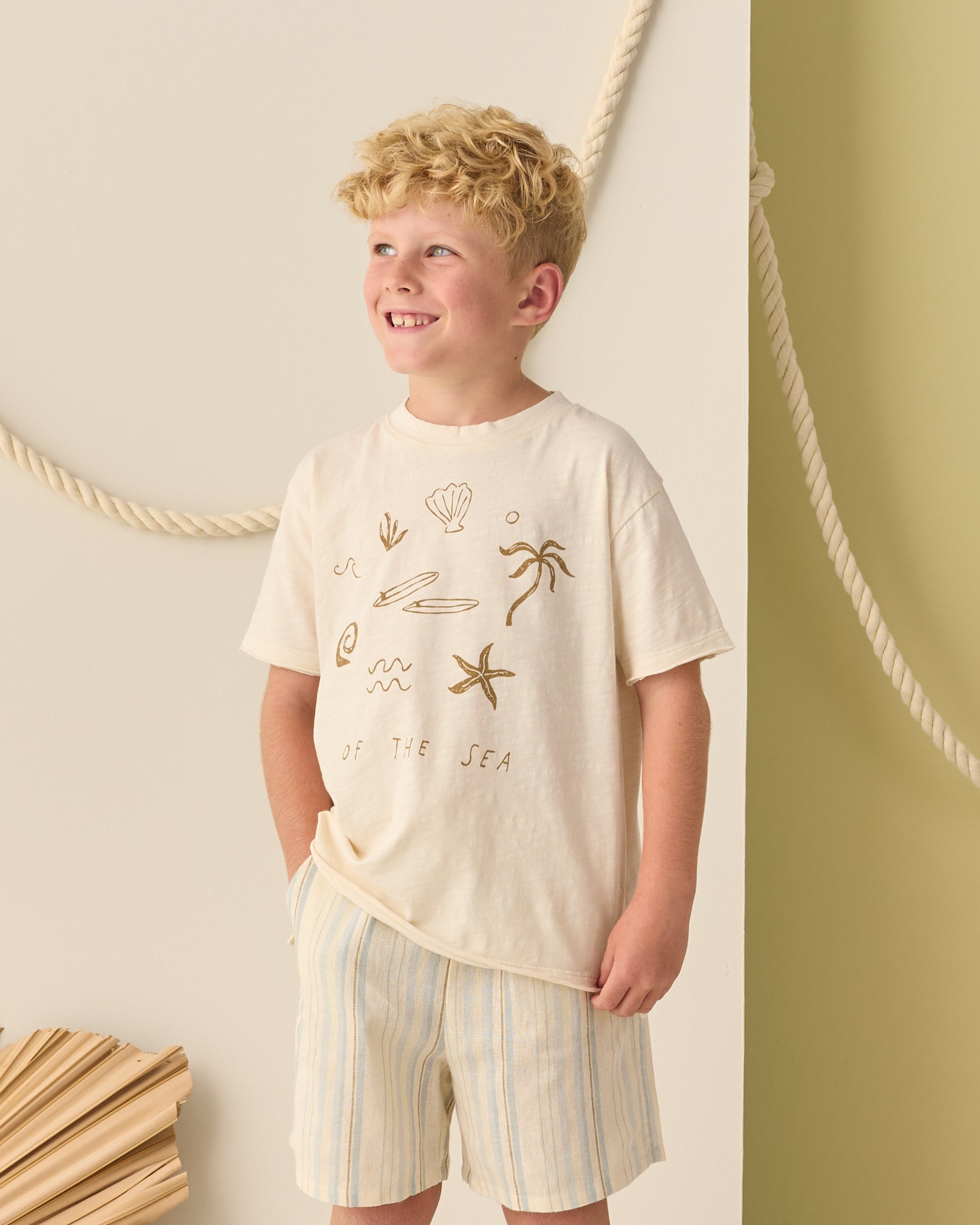 Rylee + Cru Perry Short || Sea Stripe 2-3Y