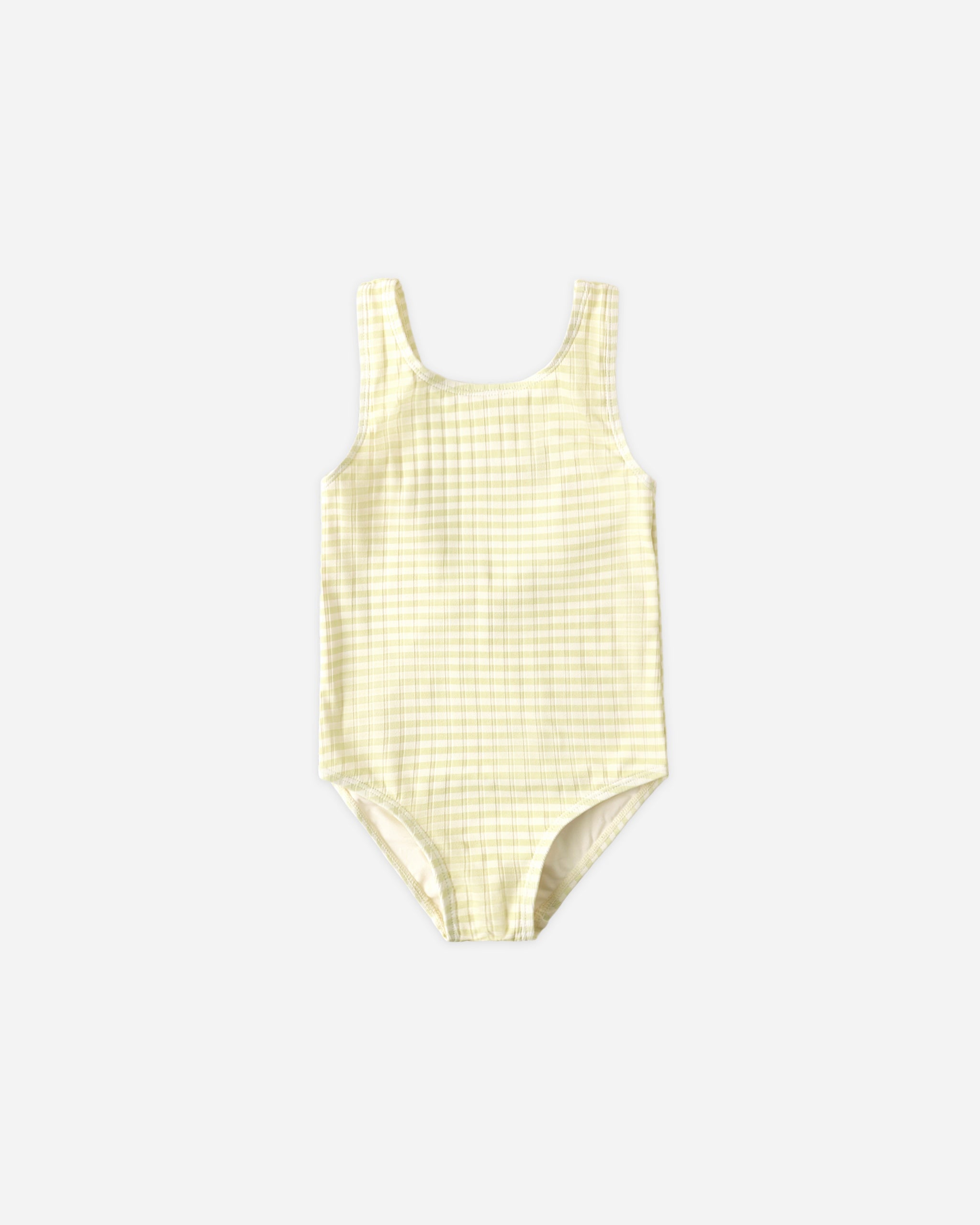 Rylee + Cru Moxie One-Piece || Citron Stripe 2-3Y