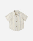 Rylee + Cru Collared Short Sleeve Shirt || Sea Stripe 2-3Y